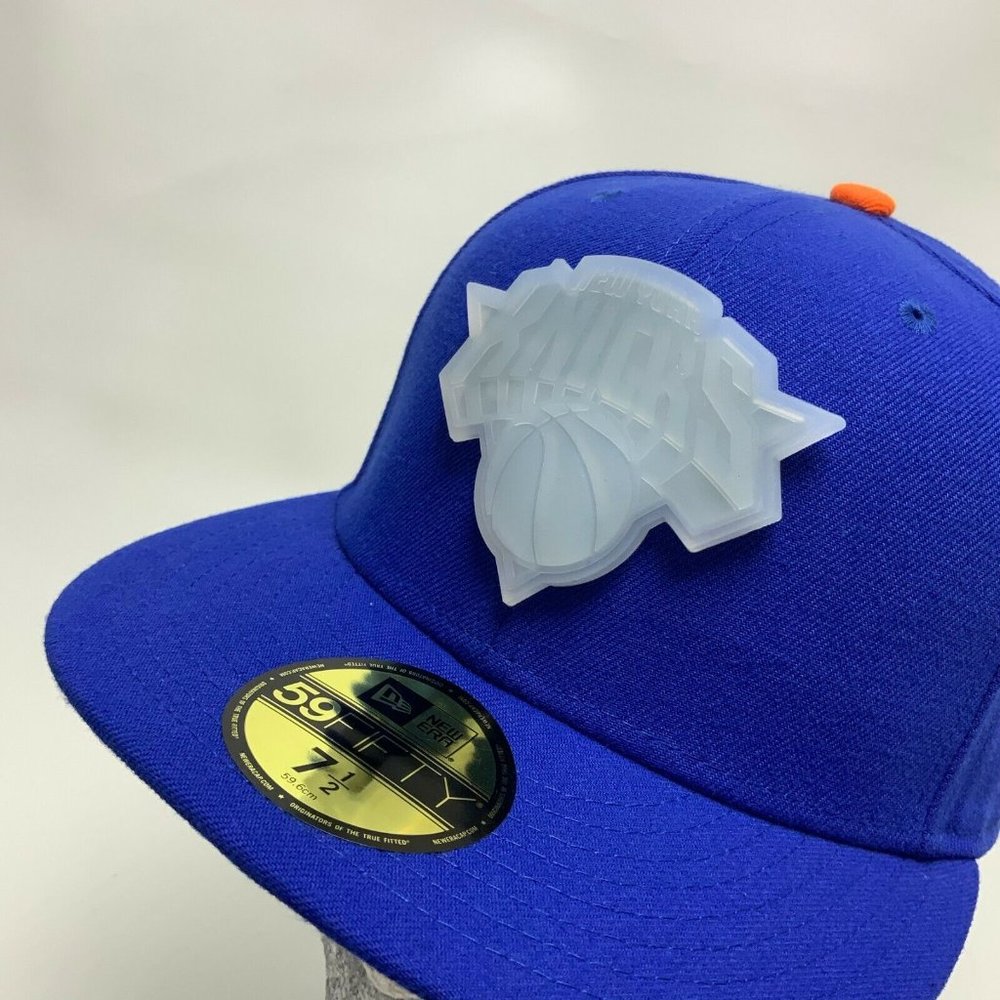 New Era Cap NBA NY Knicks Royal Blue Orange 59FIFTY Hat